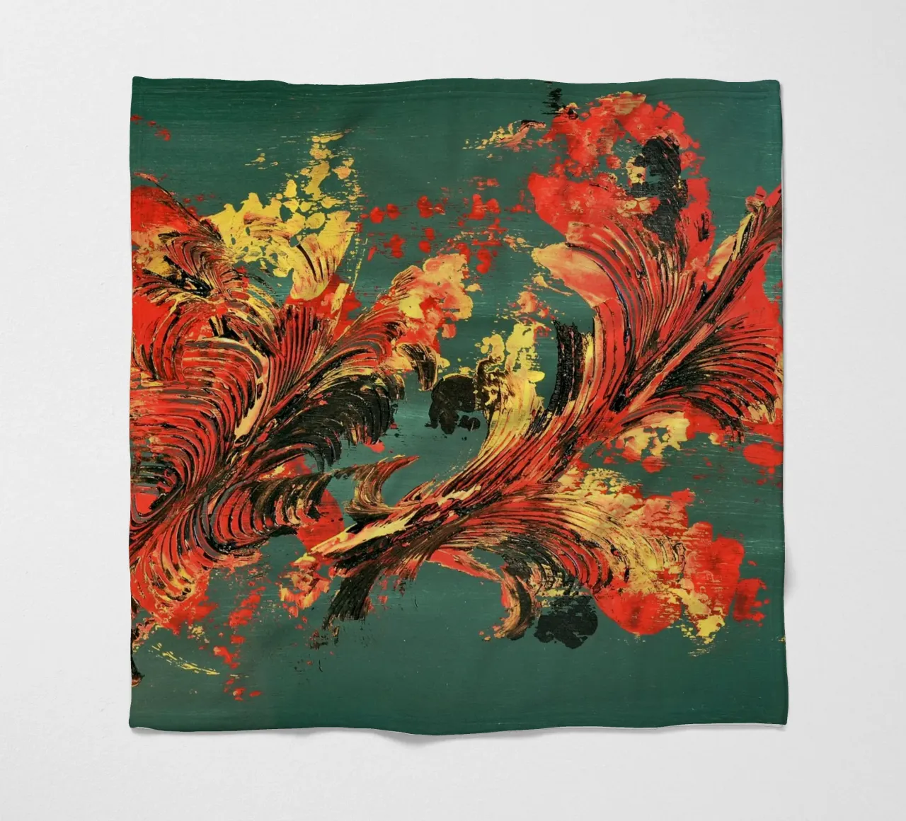 IDEAL GIFT 128 fleece blanket by Thierry Vobmann Abstract painting