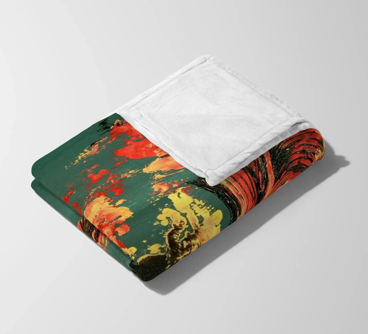 IDEAL GIFT 128 fleece blanket by Thierry Vobmann Abstract painting