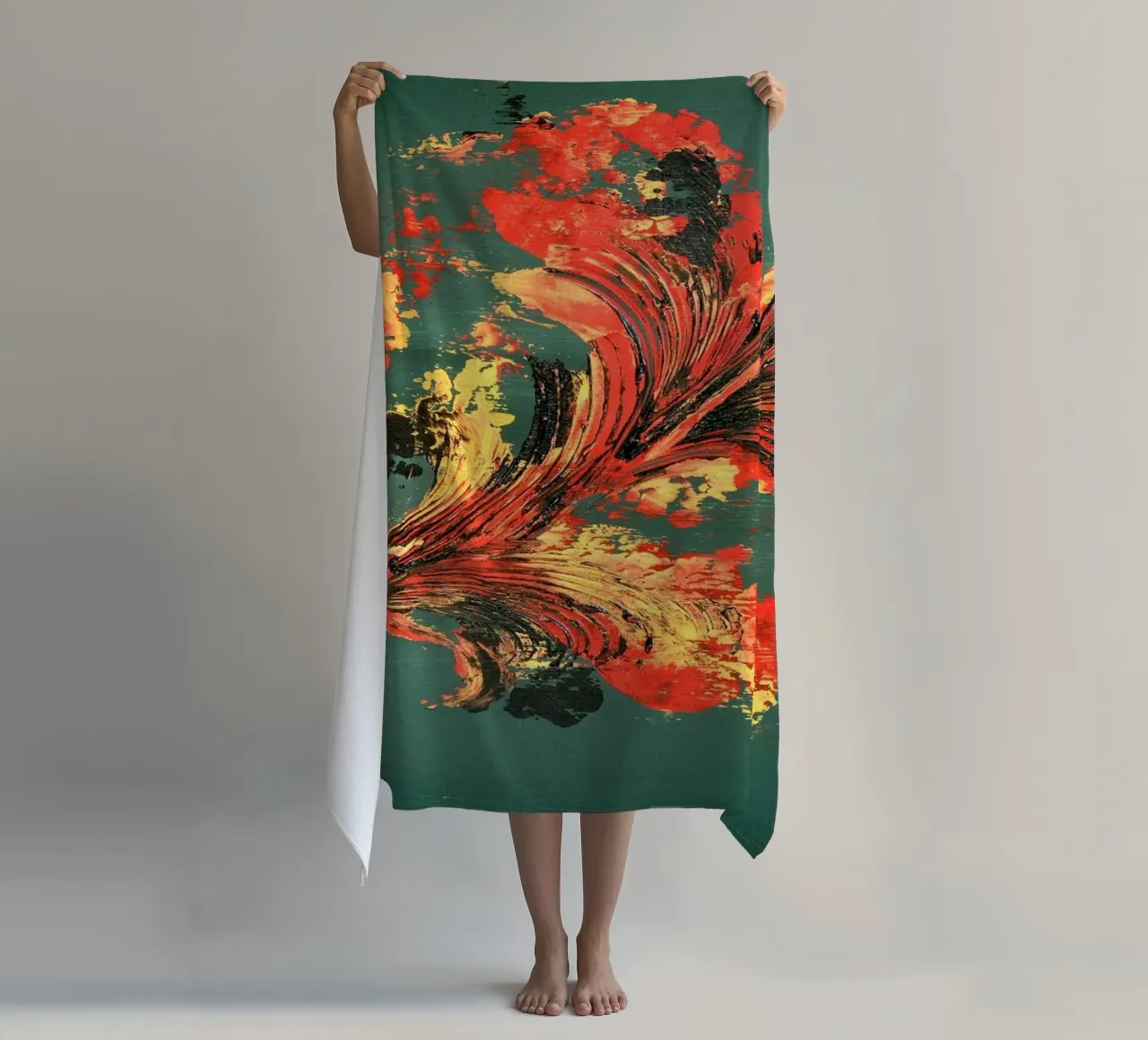 IDEAL GIFT 128 beach towel by Thierry Vobmann Abstract painting