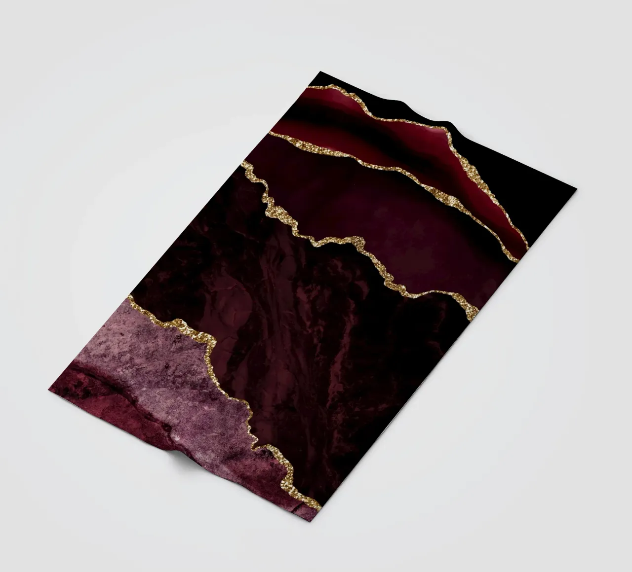 Texture Agata Borgogna e Oro 02 coperta in pile da Gemstone Textures