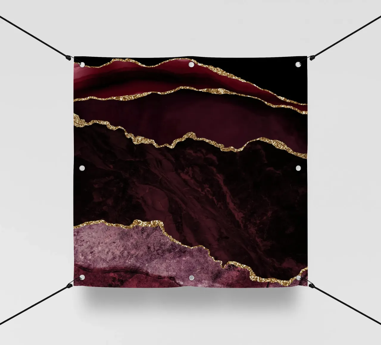 Texture Agata Borgogna e Oro 02 telo in pvc da Gemstone Textures