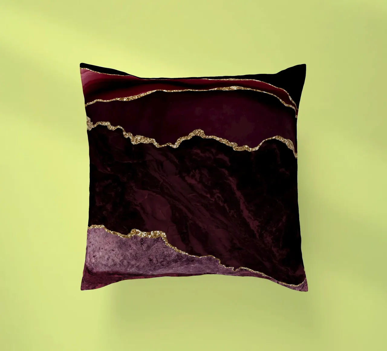 Texture Agata Borgogna e Oro 02 cuscino da Gemstone Textures
