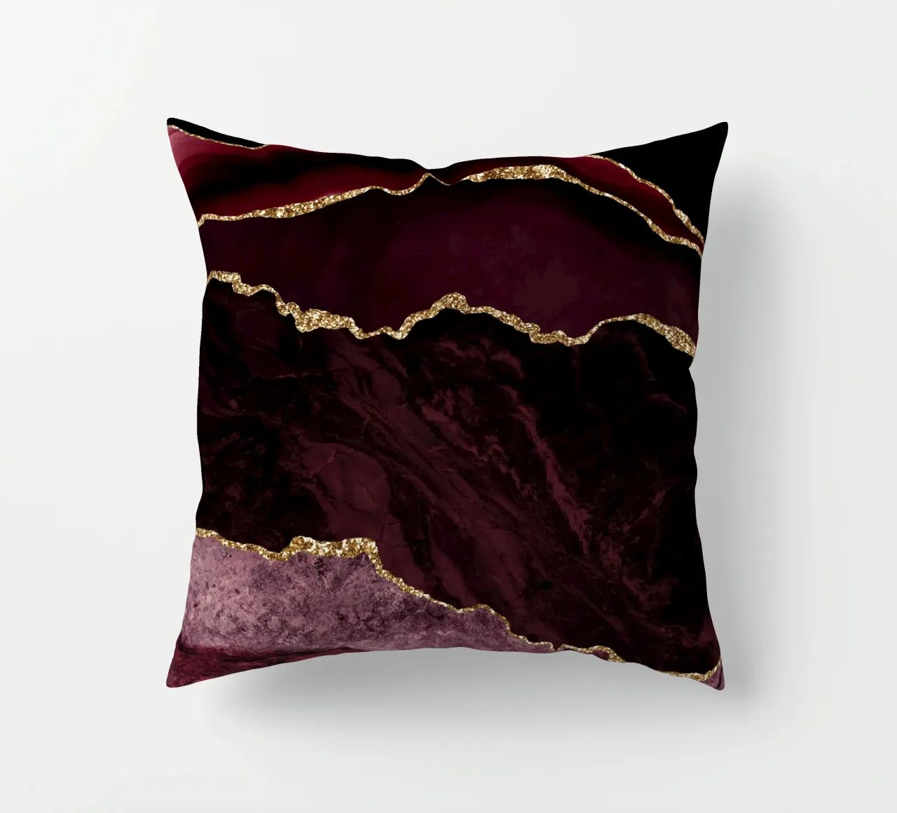 Texture Agata Borgogna e Oro 02 cuscino da Gemstone Textures