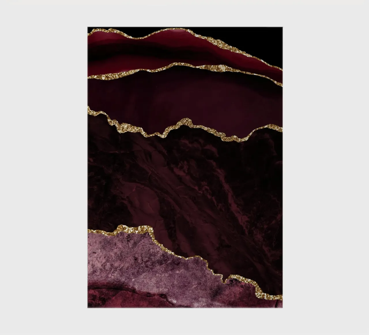 Burgundy & Gold Agate Texture 02 notebook by Gemstone Textures