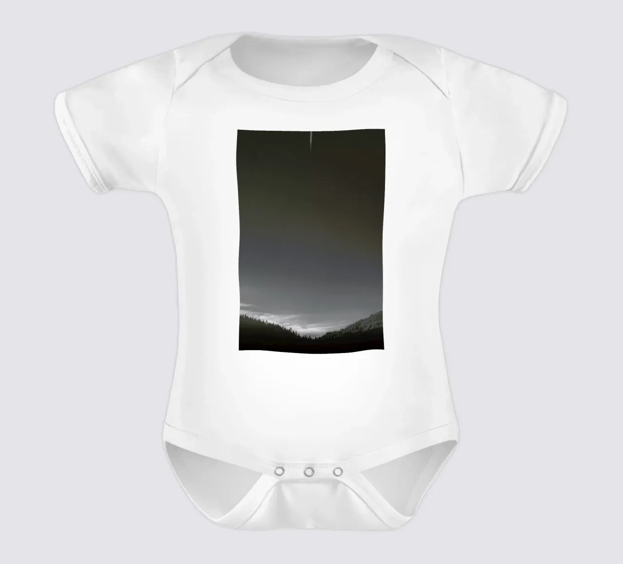 Just Missed the Flight short-sleeve baby romper by Nur Mut