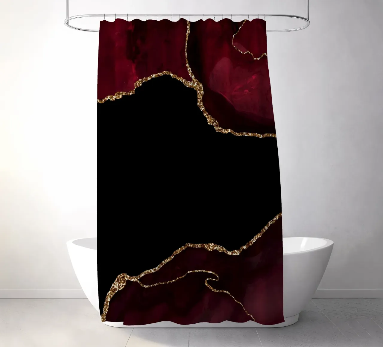 Texture Agata Borgogna e Oro 04 tenda da doccia da Gemstone Textures