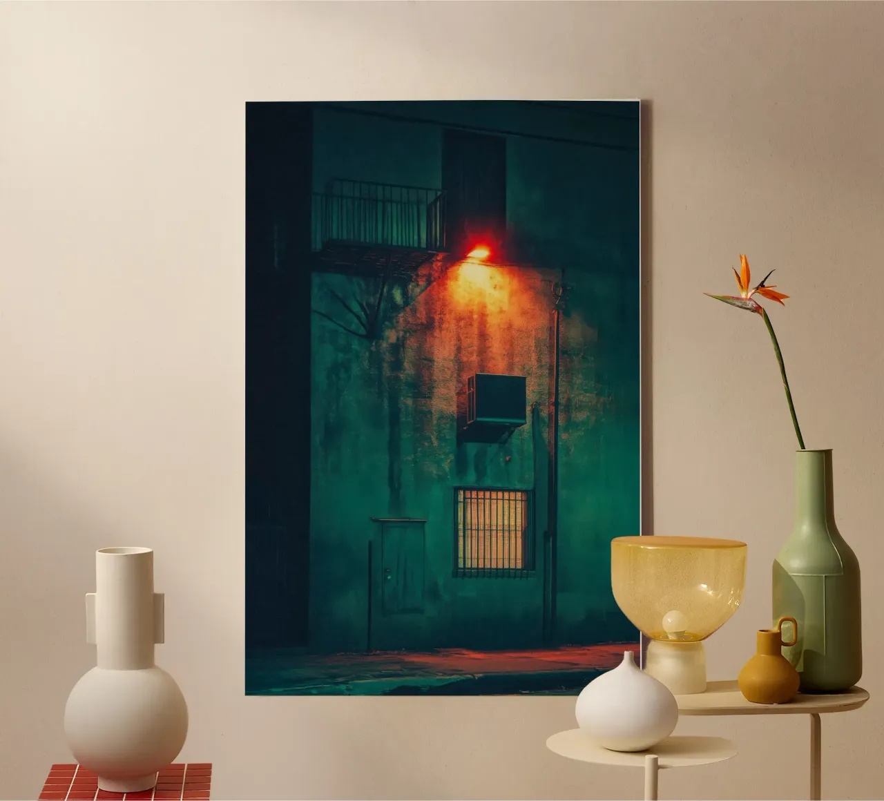 Playing with light on the walls of New Orleans canvas by By Night