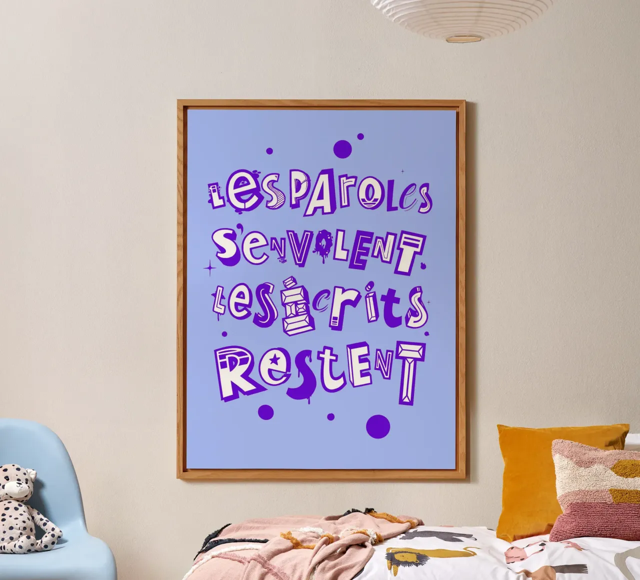 Les paroles s'envolent les écrits restent Alu-Dibond von Glettering