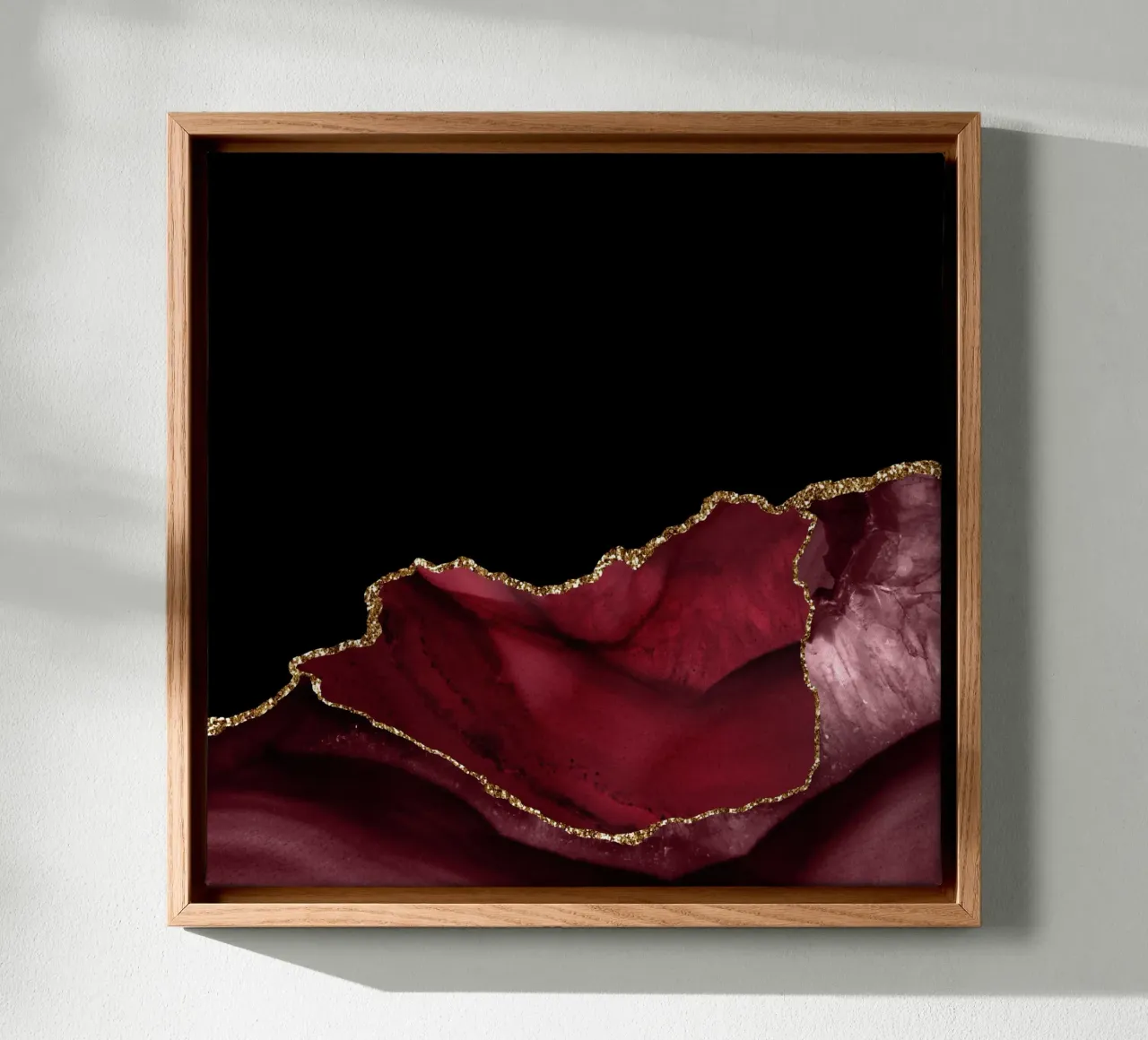 Texture Agata Borgogna e Oro 06 tela con Cornice a cassetta da Gemstone Textures