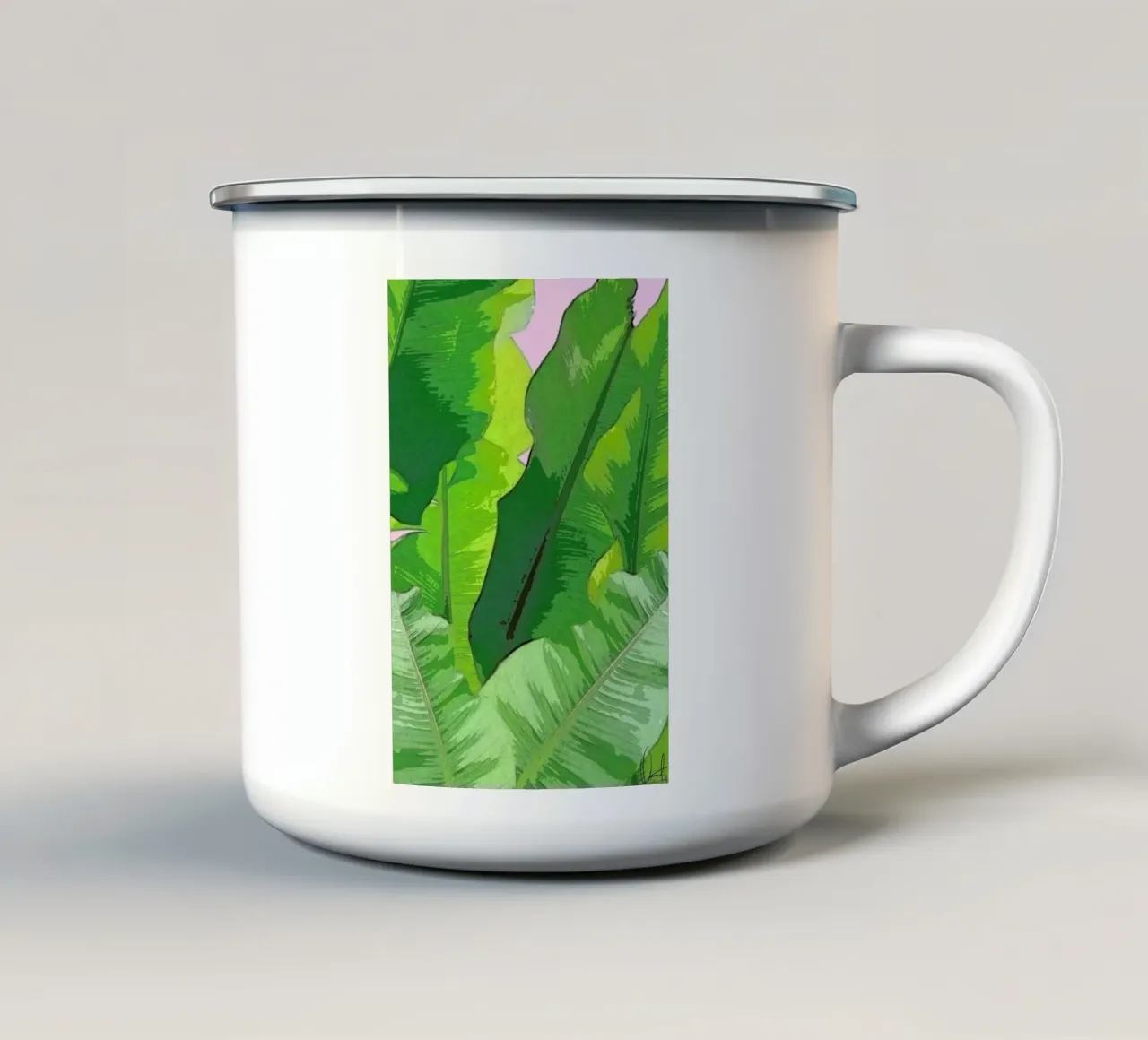 Banana Tropics tazza in smalto da Xchange Art Studio