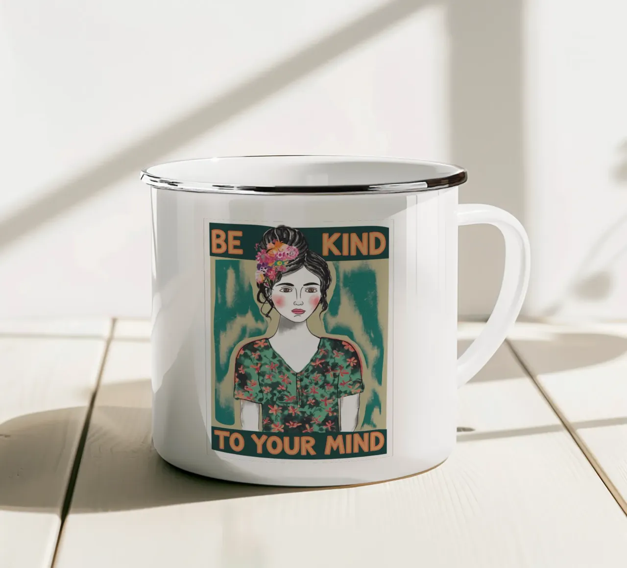 Siate gentili con la vostra mente tazza in smalto da logic