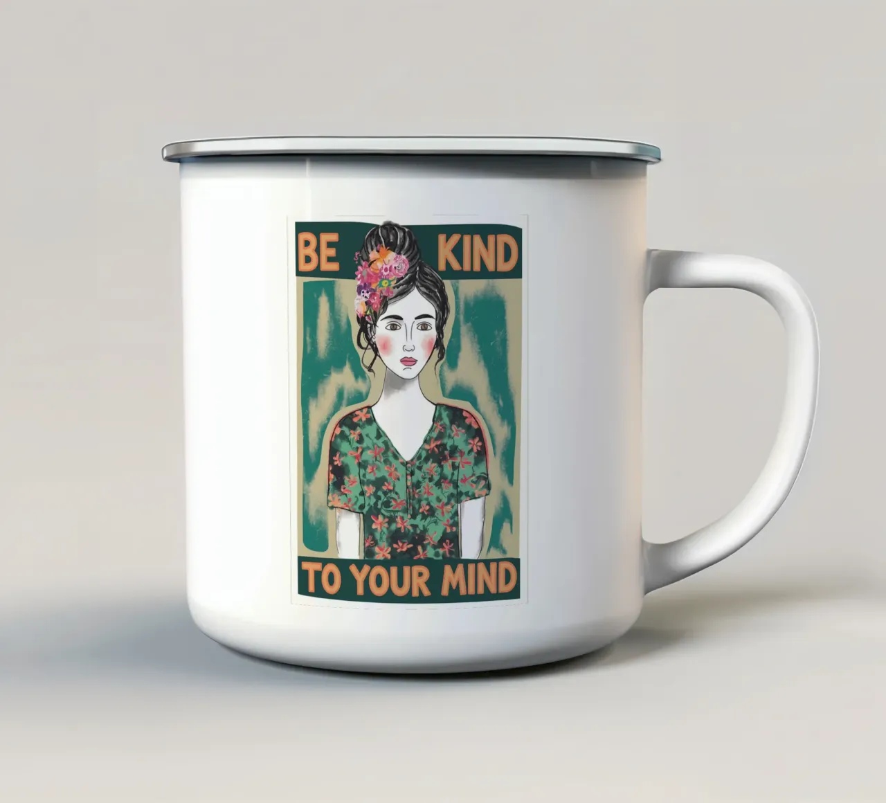 Siate gentili con la vostra mente tazza in smalto da logic