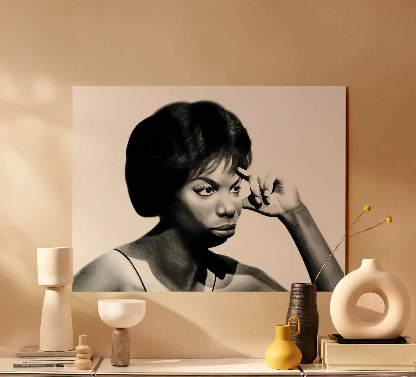 Nina Simone acryl van heiyoum