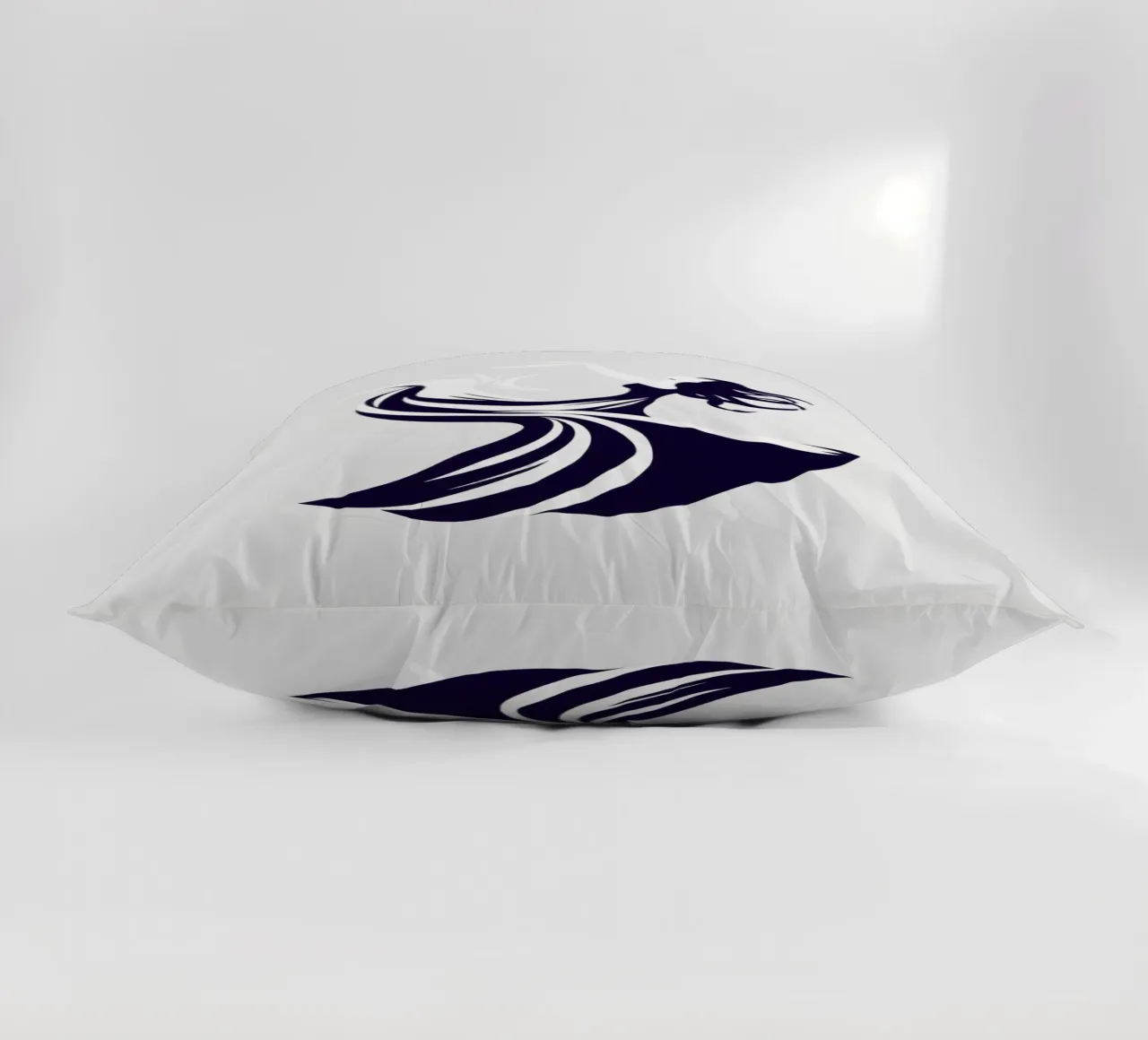 Elegant dancer in flowing dress dancing decorative cushion by DesignDoodle