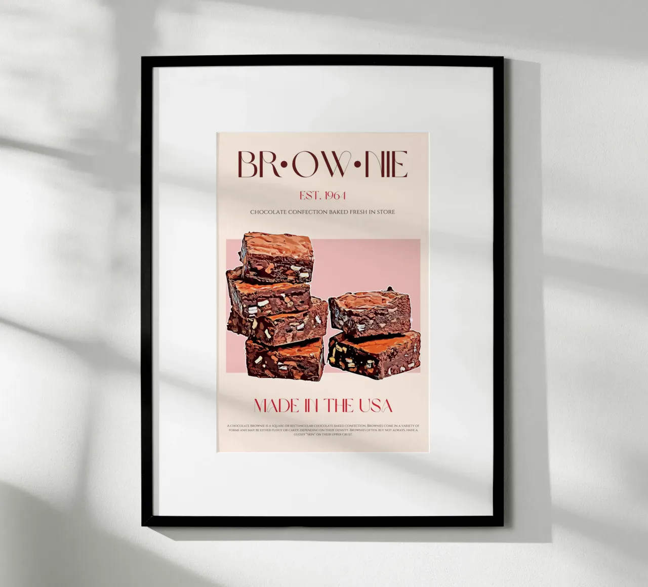 Brownie Print poster by KOKRPrints