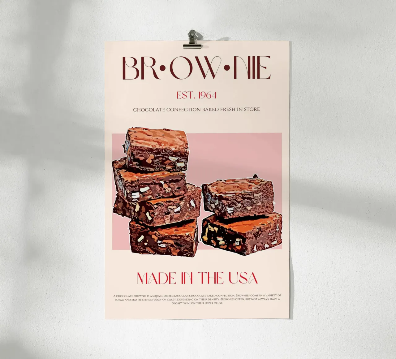 Brownie Print poster by KOKRPrints