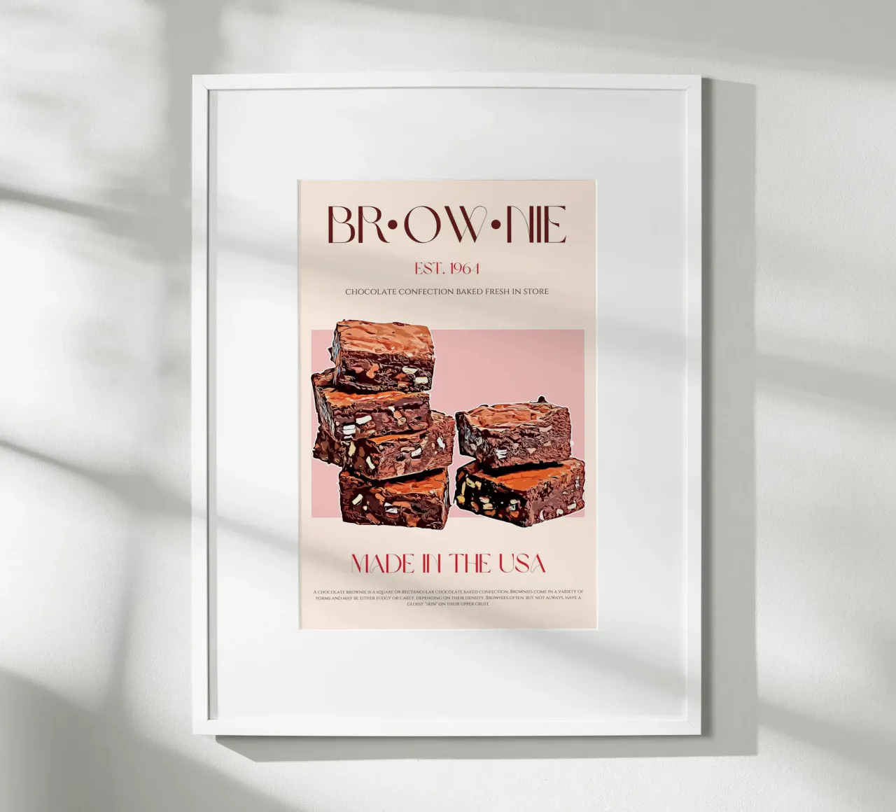 Brownie Print poster by KOKRPrints
