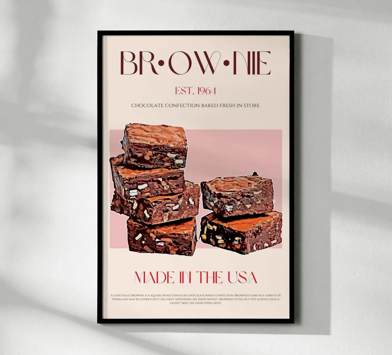 Brownie Print poster by KOKRPrints