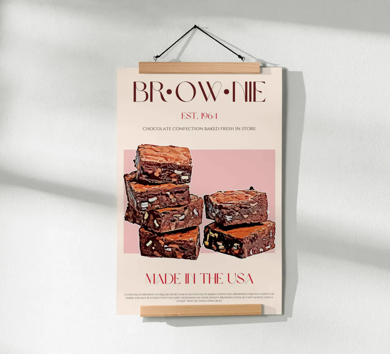 Brownie Print poster by KOKRPrints