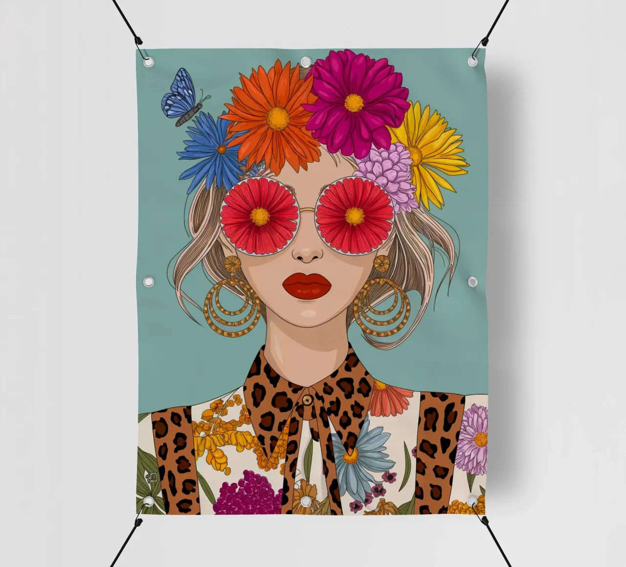 Ragazza dei fiori telo in pvc da logic