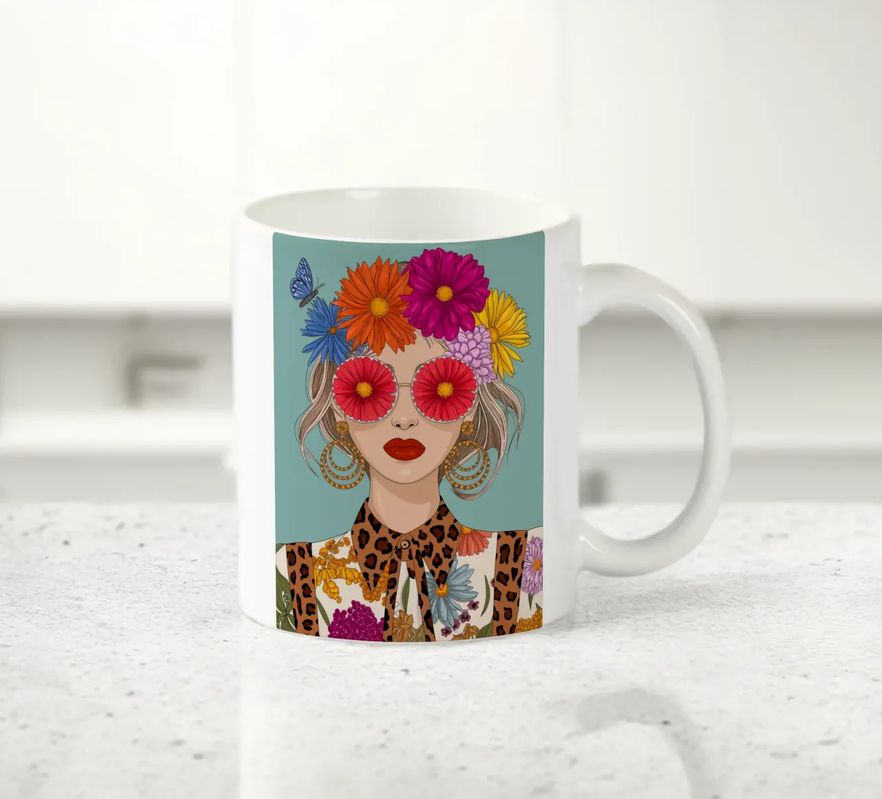 Ragazza dei fiori tazza in ceramica da logic