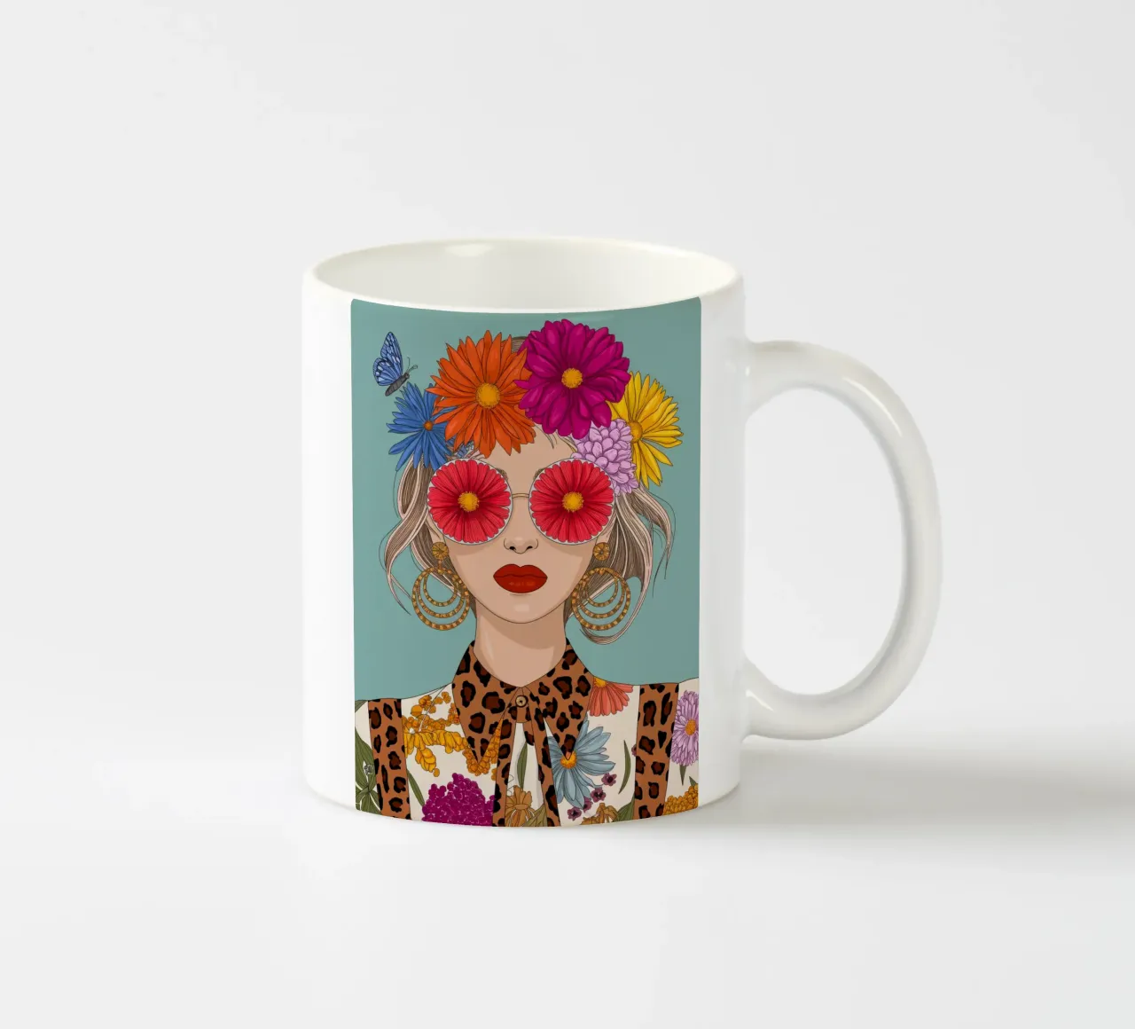 Ragazza dei fiori tazza in ceramica da logic