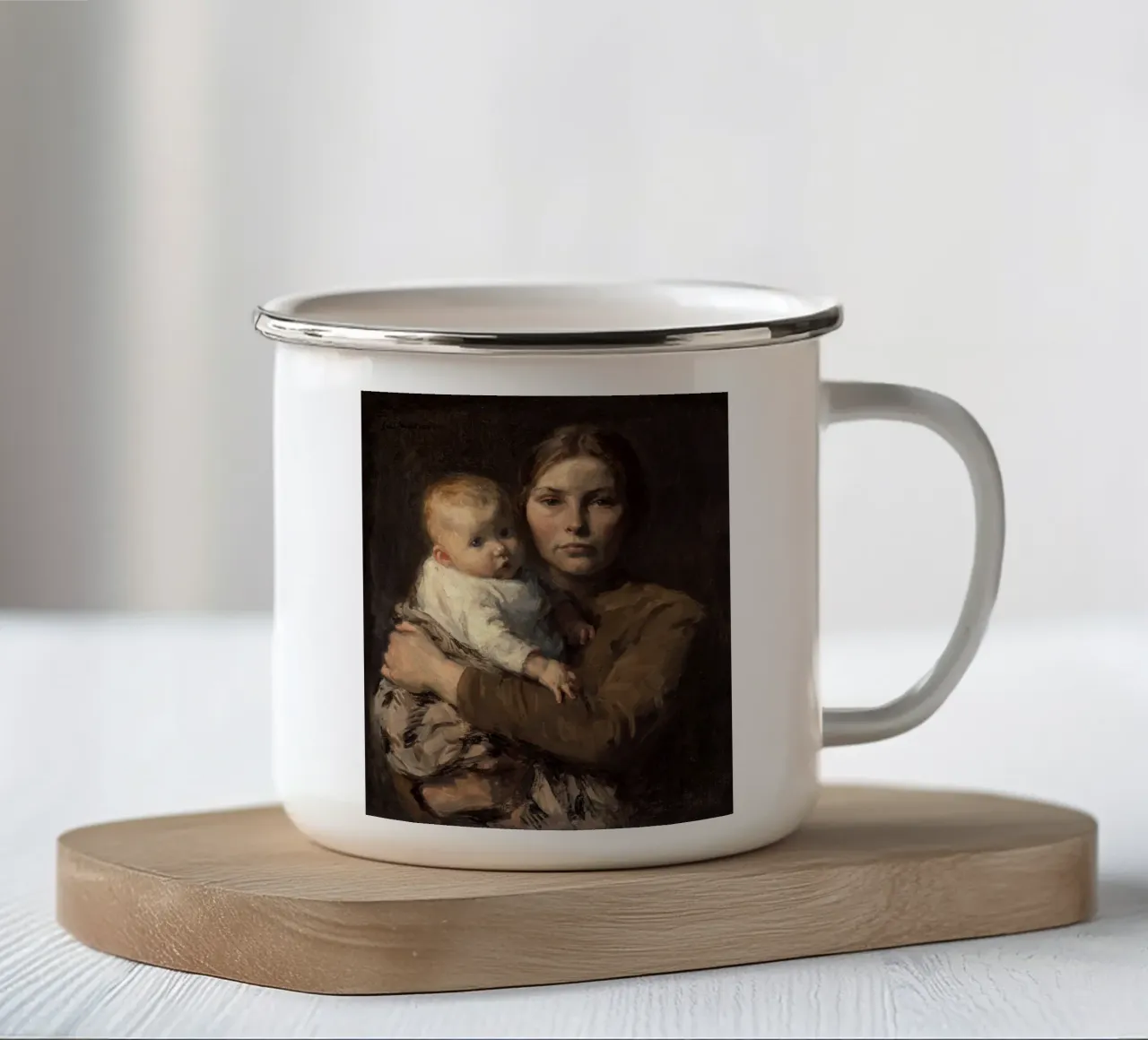 Mother and Child tazza in smalto da apoloprints