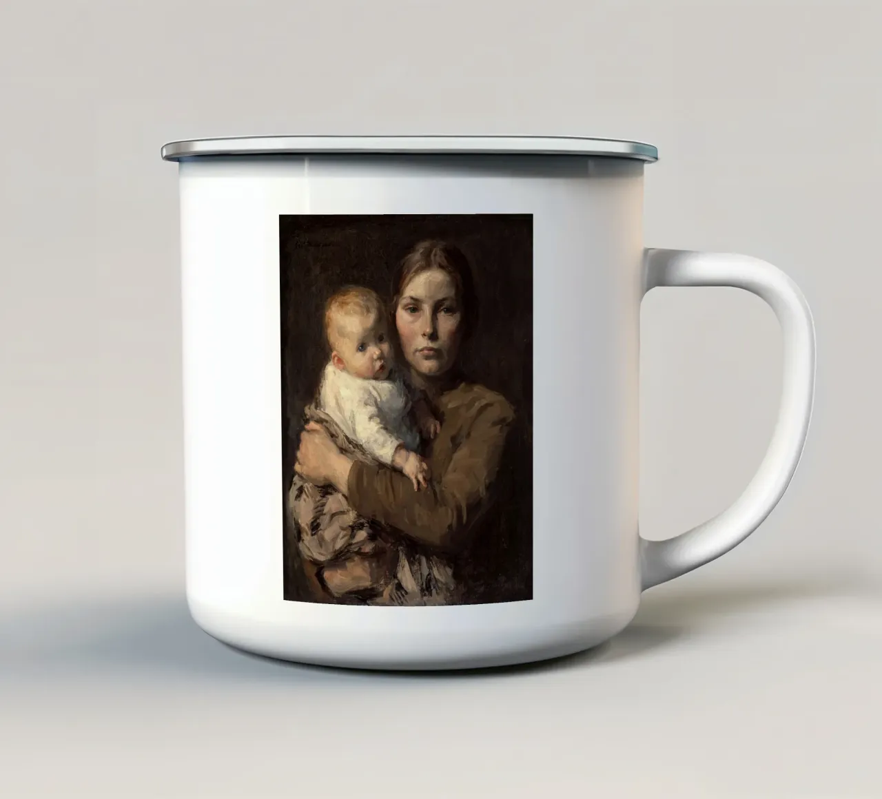 Mother and Child tazza in smalto da apoloprints