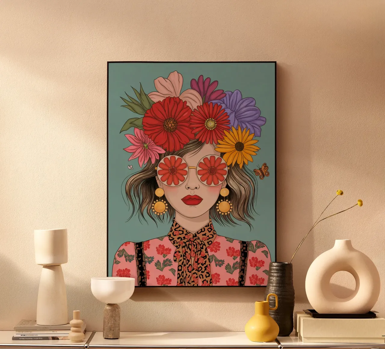 Ragazza dei fiori plexiglass da logic