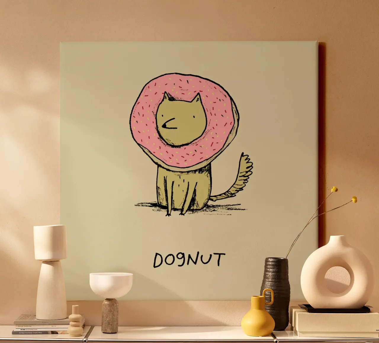 Dognut canvas met Baklijst van Sophie Corrigan