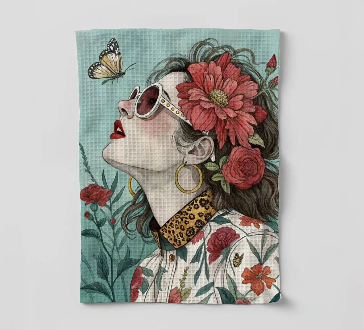 Ragazza dei fiori canovaccio da cucina da logic