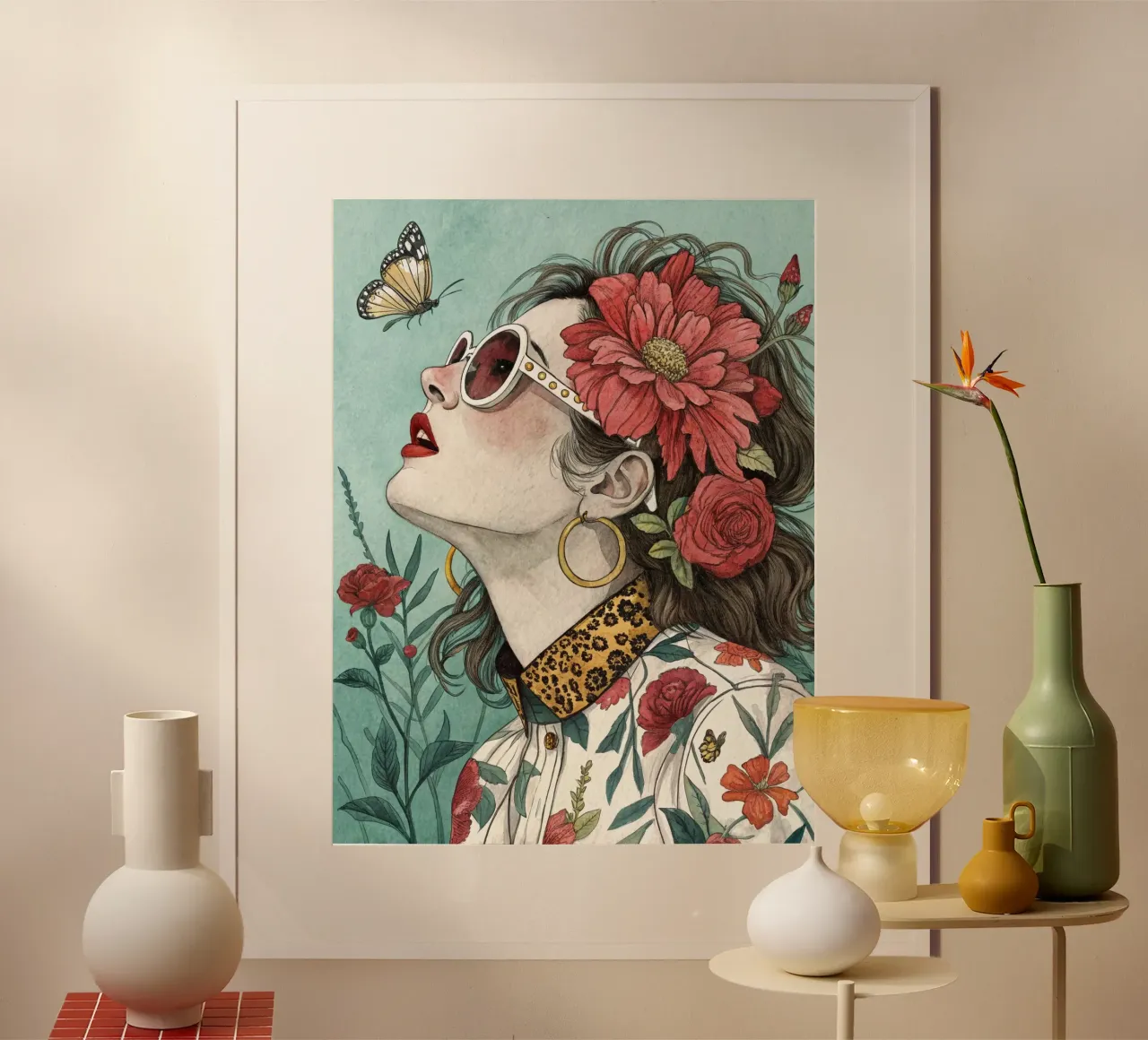 Ragazza dei fiori poster da logic