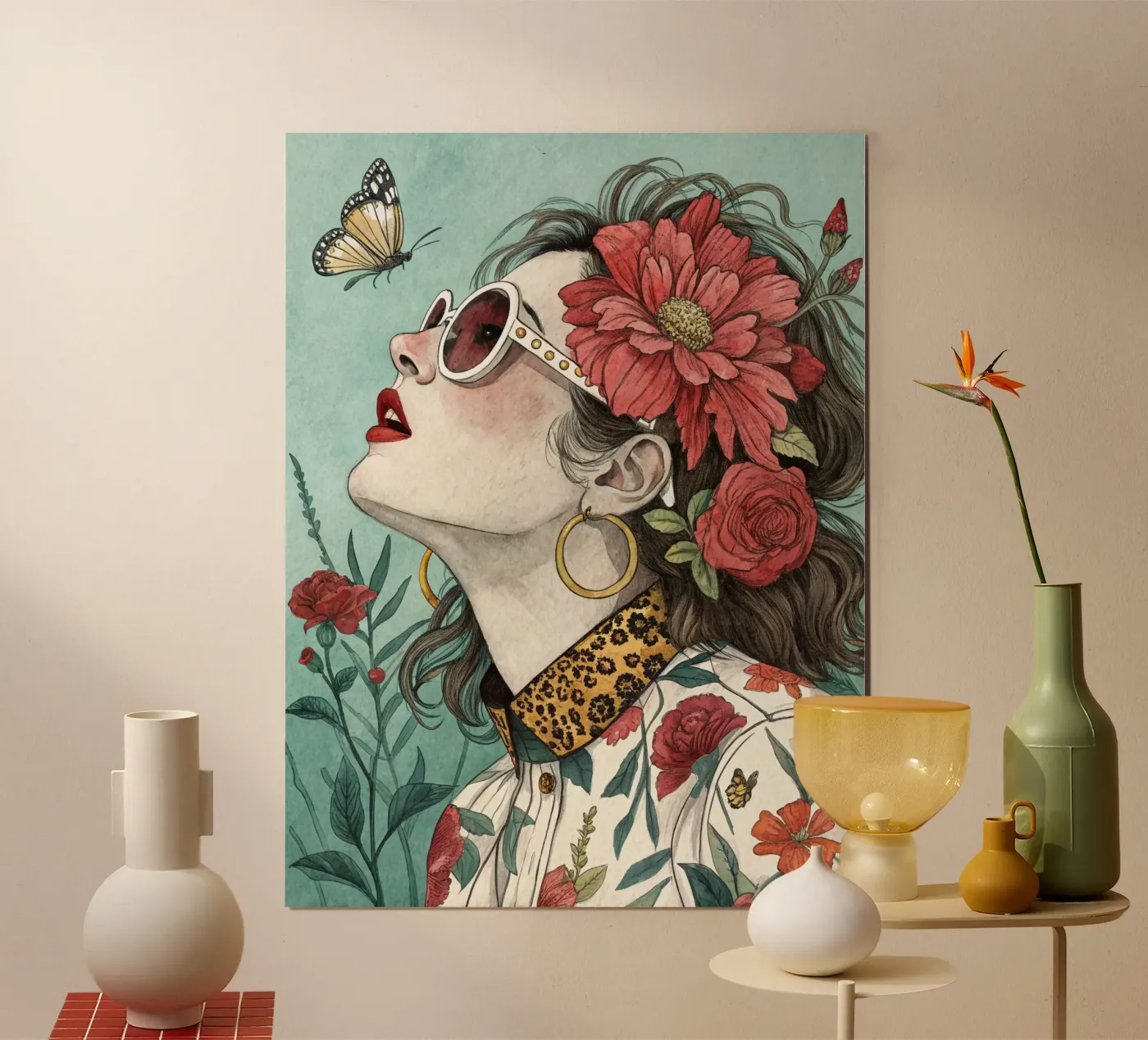 Blumenmädchen Poster von logic