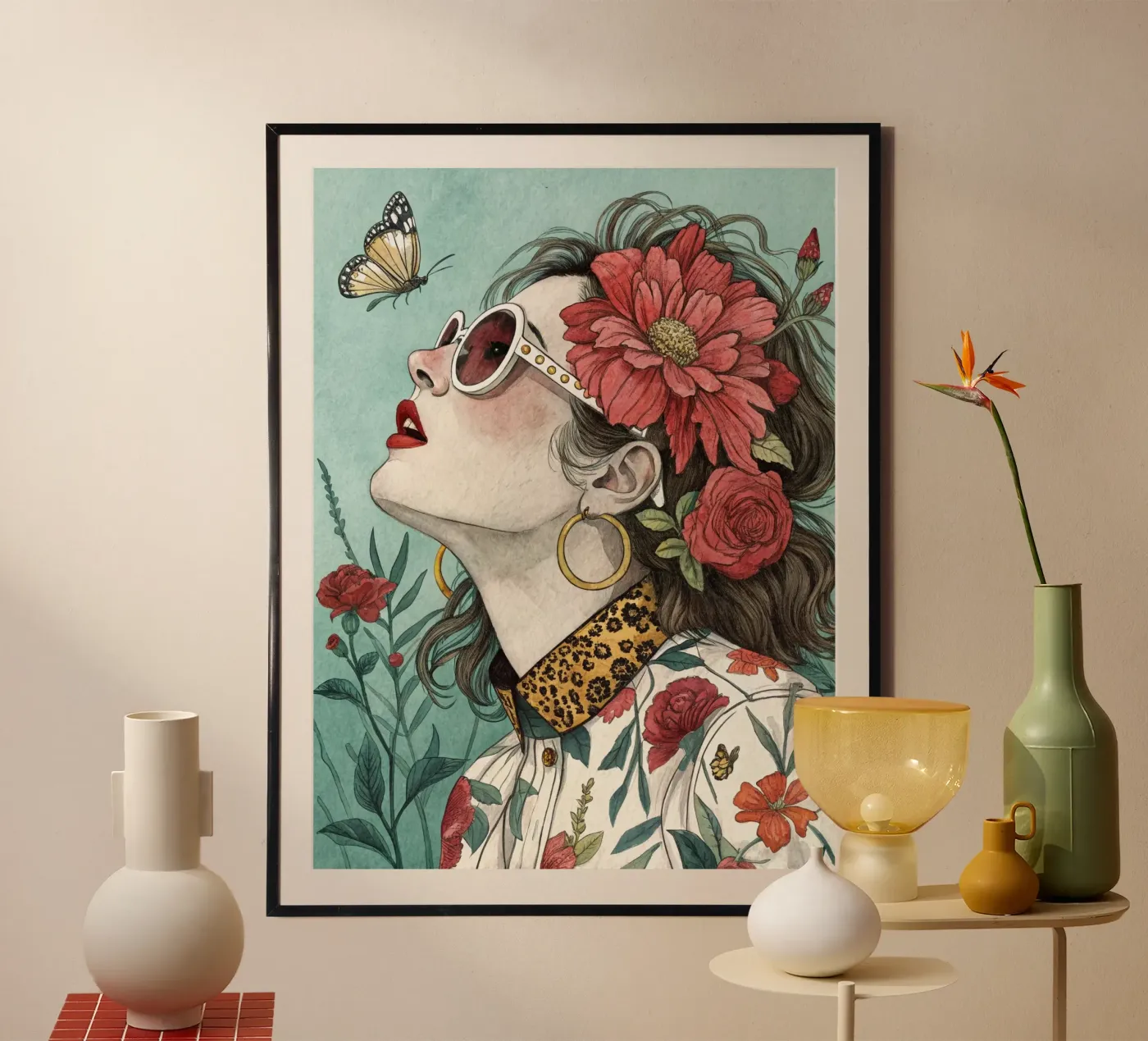 Blumenmädchen Poster von logic