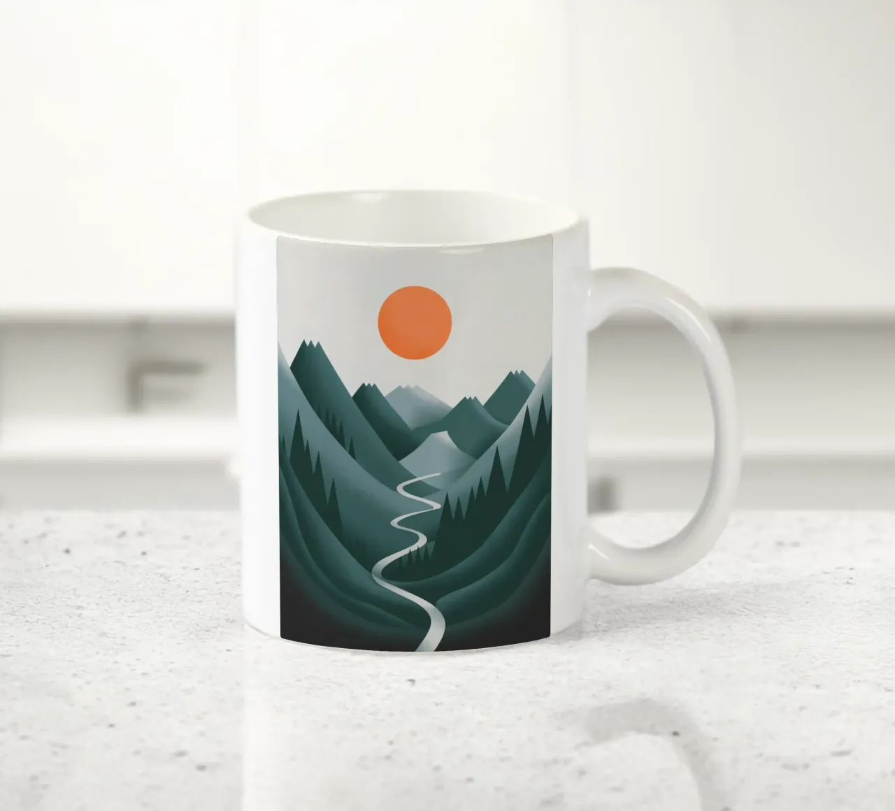 Strada di montagna tazza in ceramica da logic