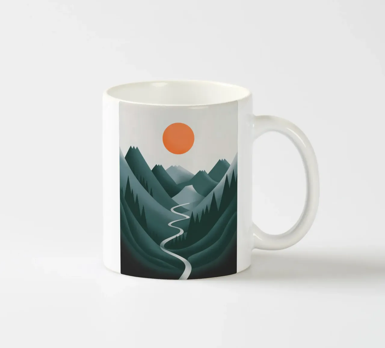 Strada di montagna tazza in ceramica da logic