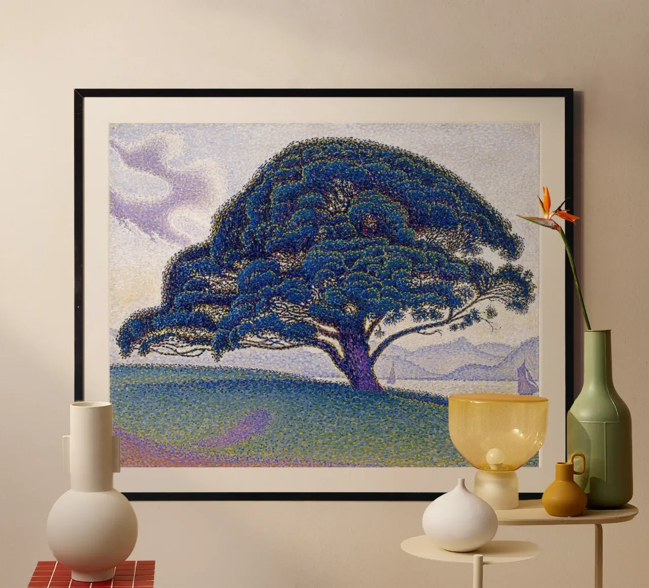 The Bonaventure Pine poster con telaio in plastica da apoloprints