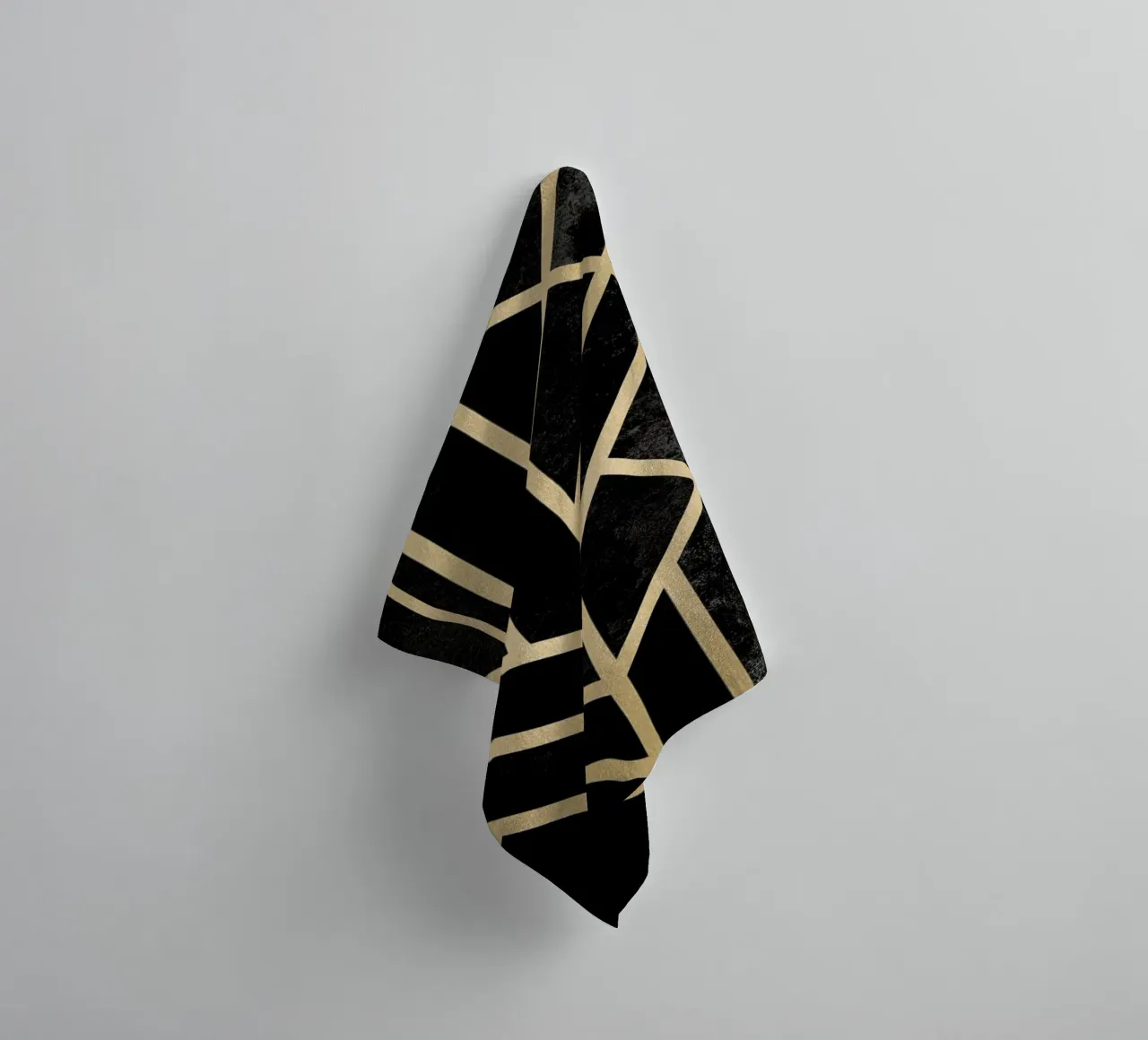 Art Deco Black towel by Elisabeth Fredriksson