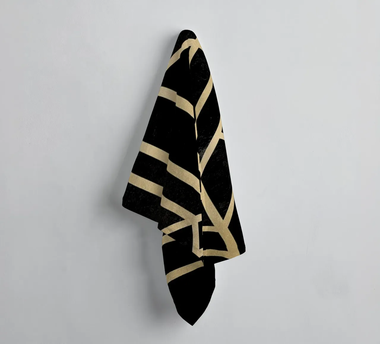 Art Deco Black towel by Elisabeth Fredriksson