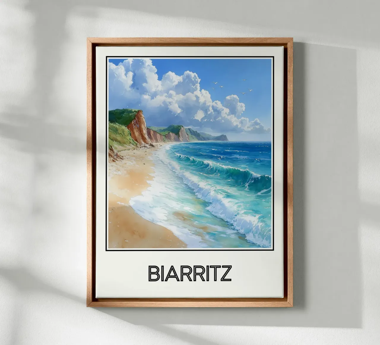 Biarritz tela con Cornice a cassetta da Frame the World