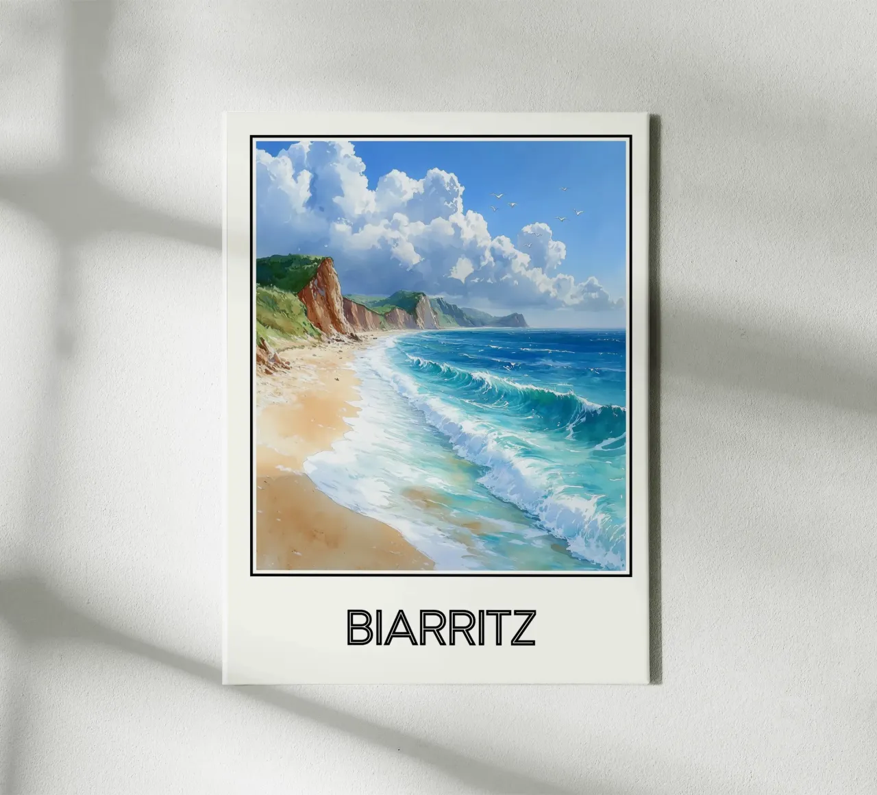 Biarritz tela con Cornice a cassetta da Frame the World