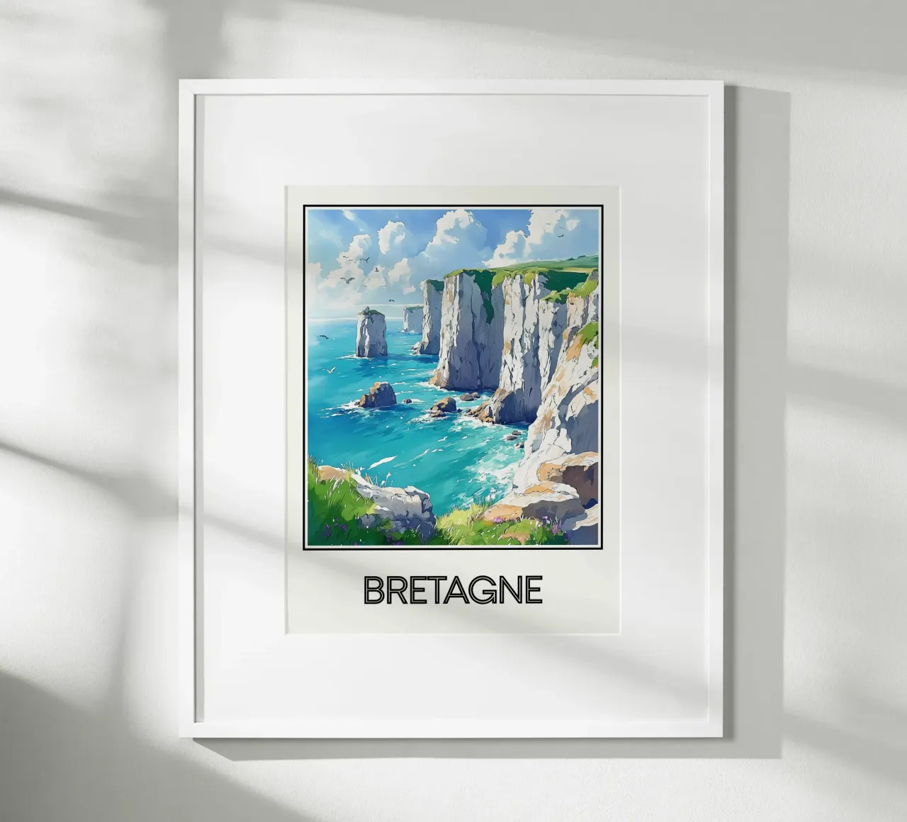 Bretagna poster con telaio in legno da Frame the World