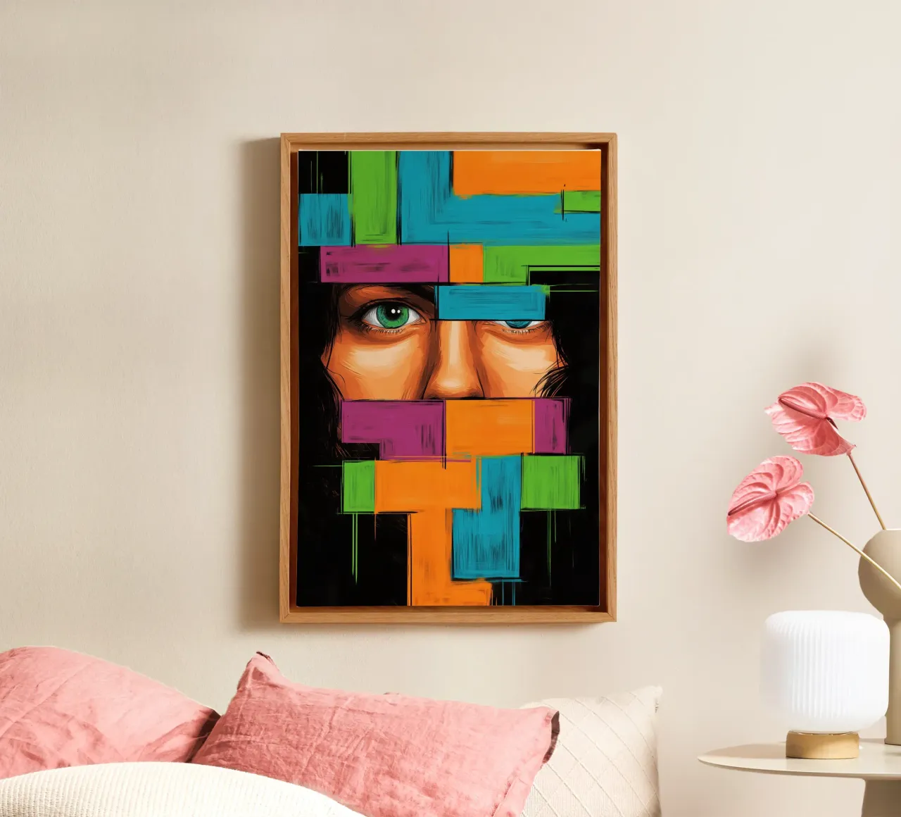 Fragmented perception in the kaleidoscope of thoughts canvas by melipo-art