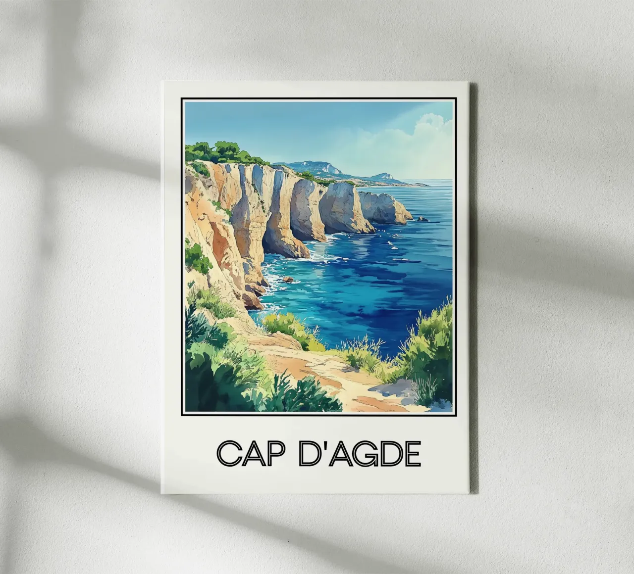 Cap d'Agde tela con Cornice a cassetta da Frame the World
