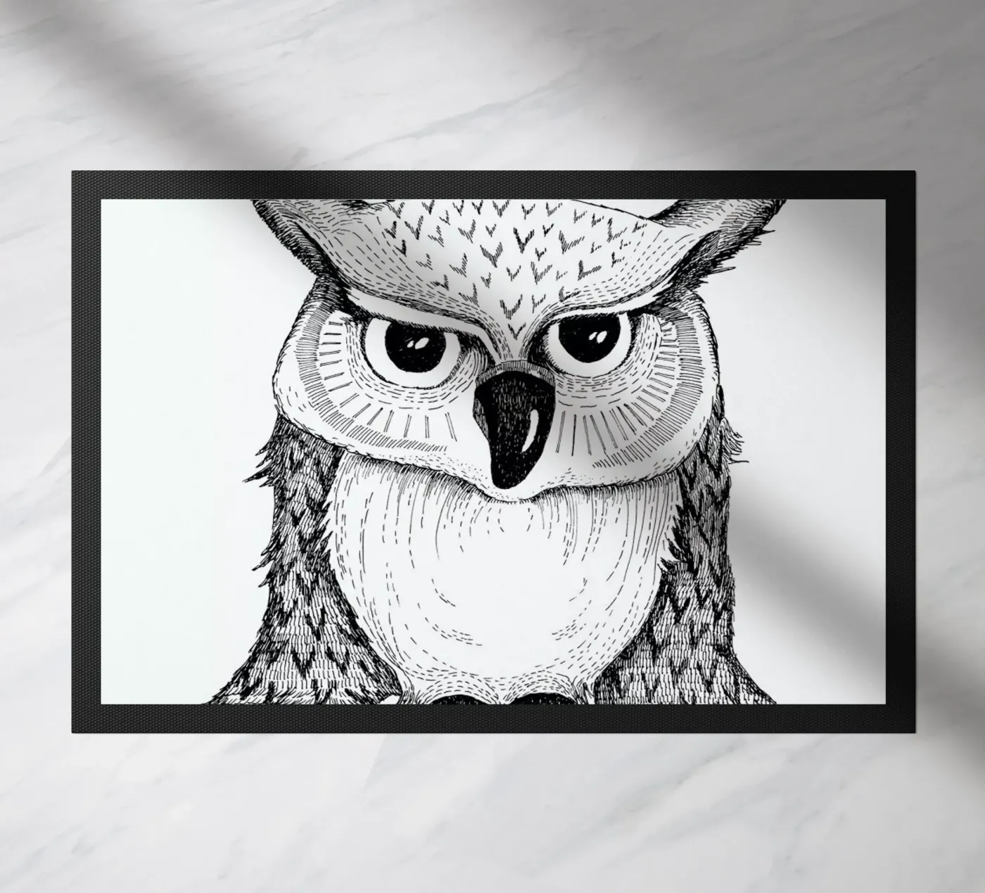 Owl deurmat van Sabrina Ziegenhorn