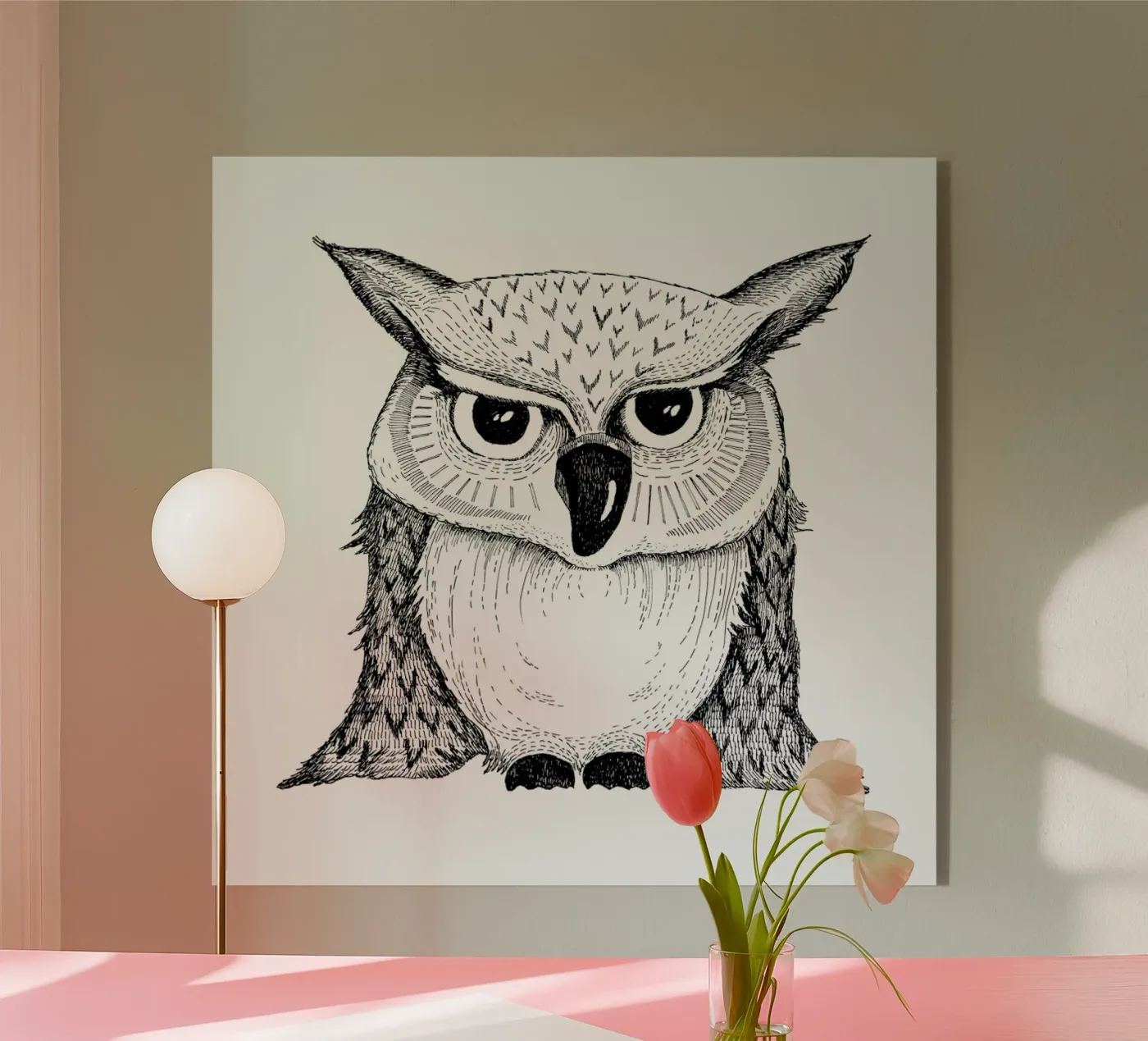 Owl Acryl-Glas von Sabrina Ziegenhorn