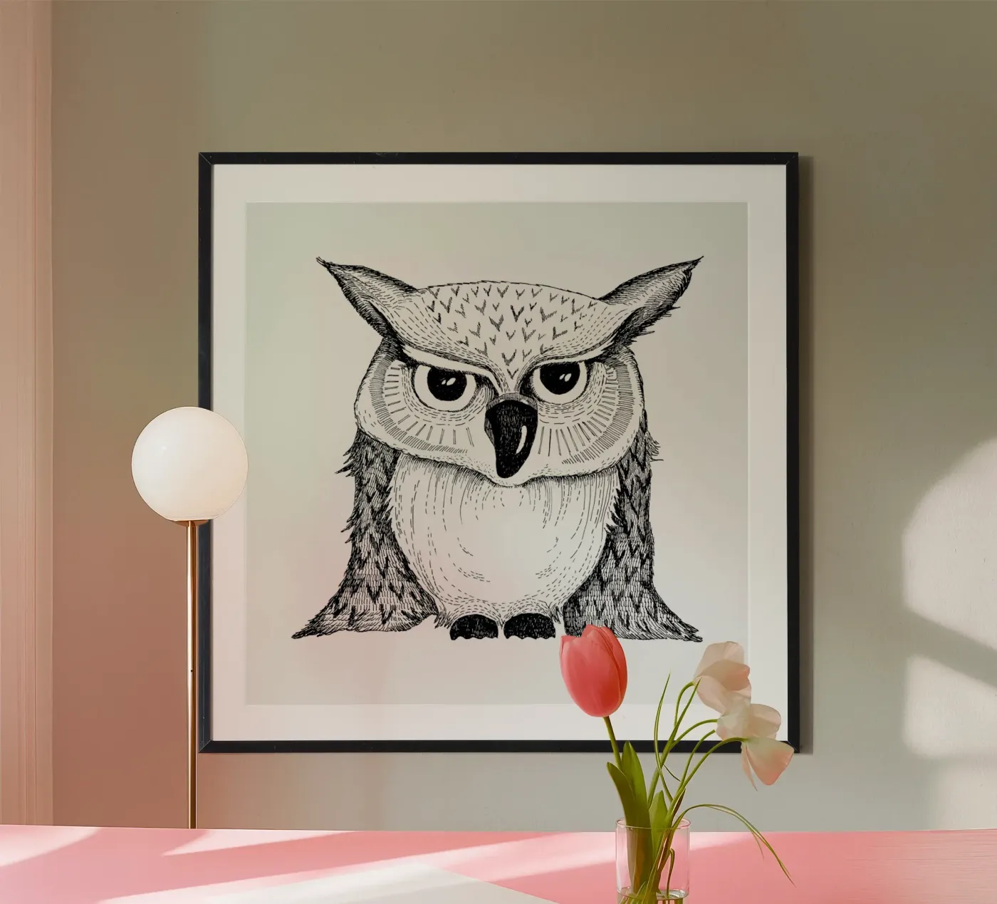 Owl poster van Sabrina Ziegenhorn