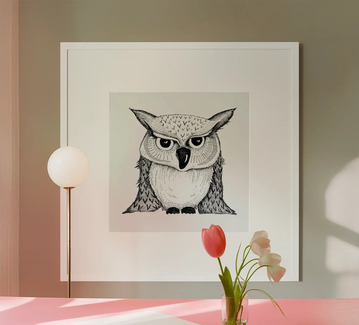 Owl poster van Sabrina Ziegenhorn