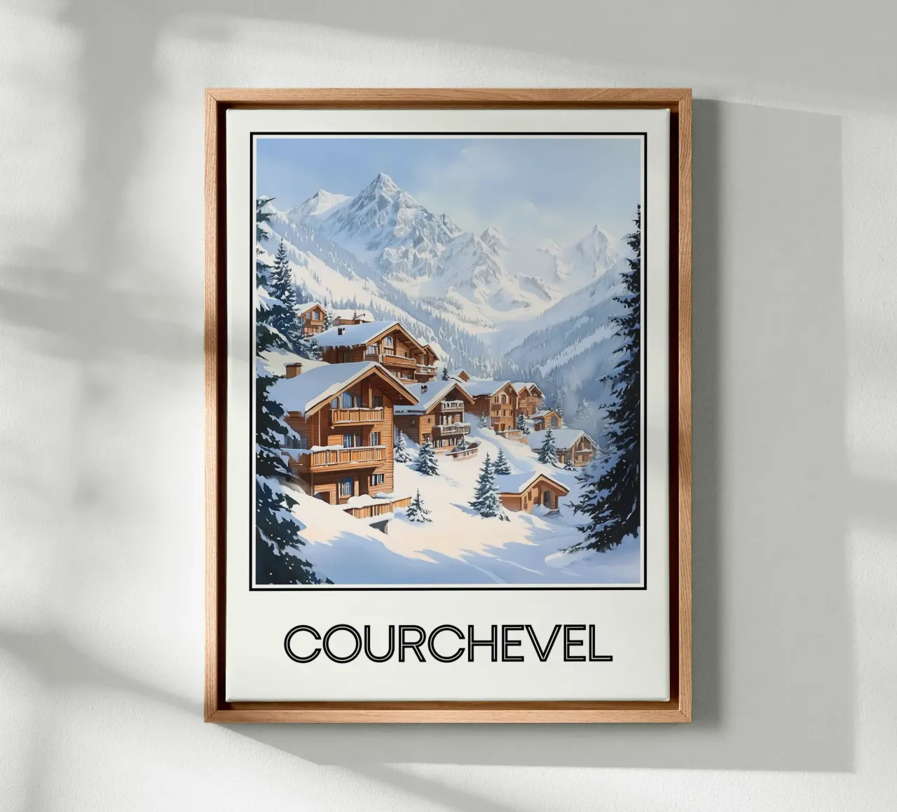 Courchevel tela con Cornice a cassetta da Frame the World
