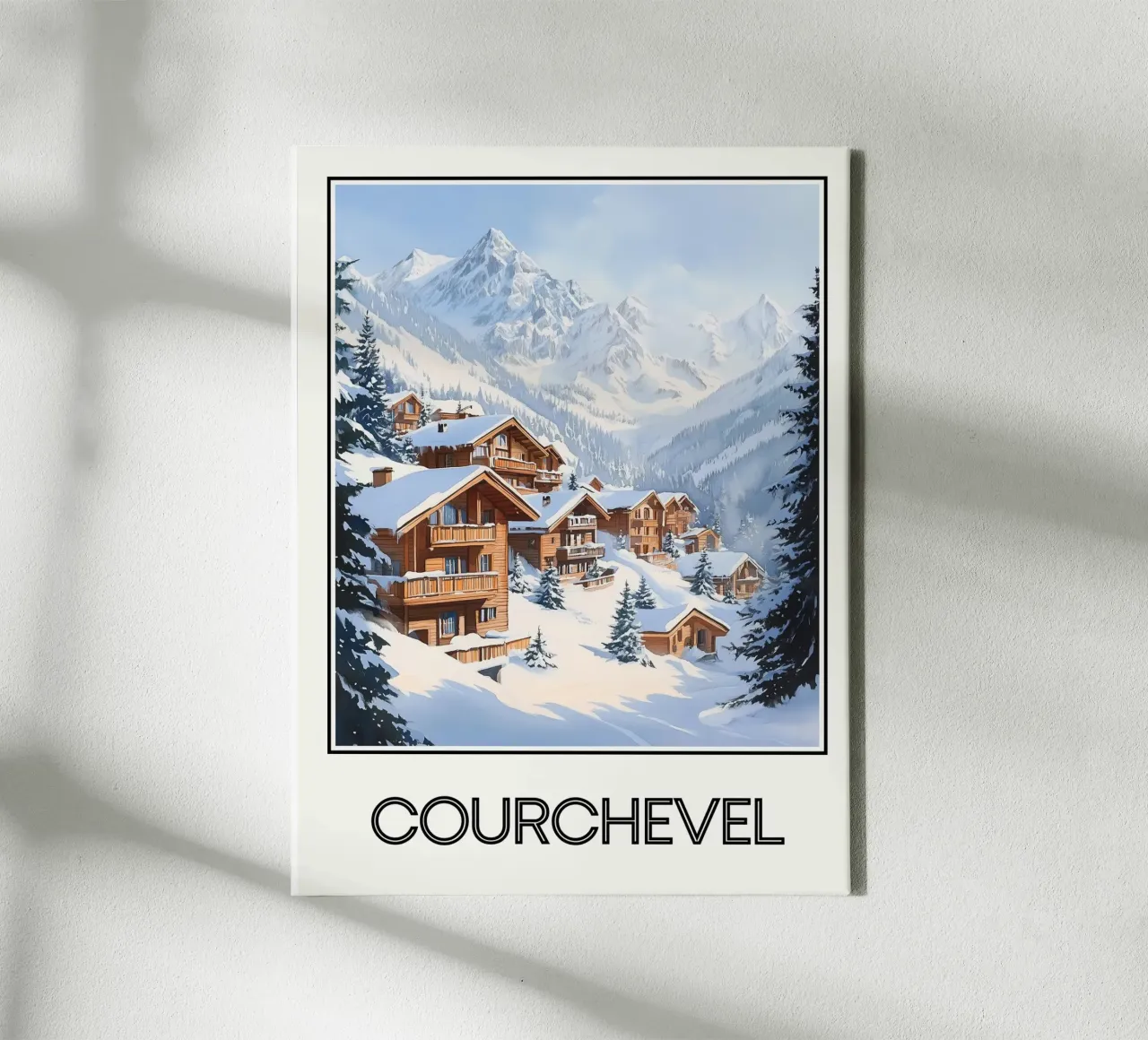 Courchevel tela con Cornice a cassetta da Frame the World